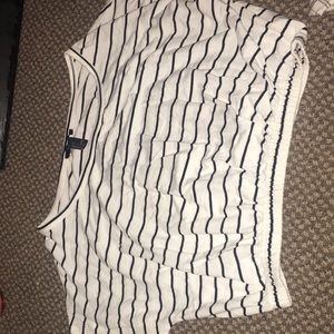 white & black striped t-shirt
